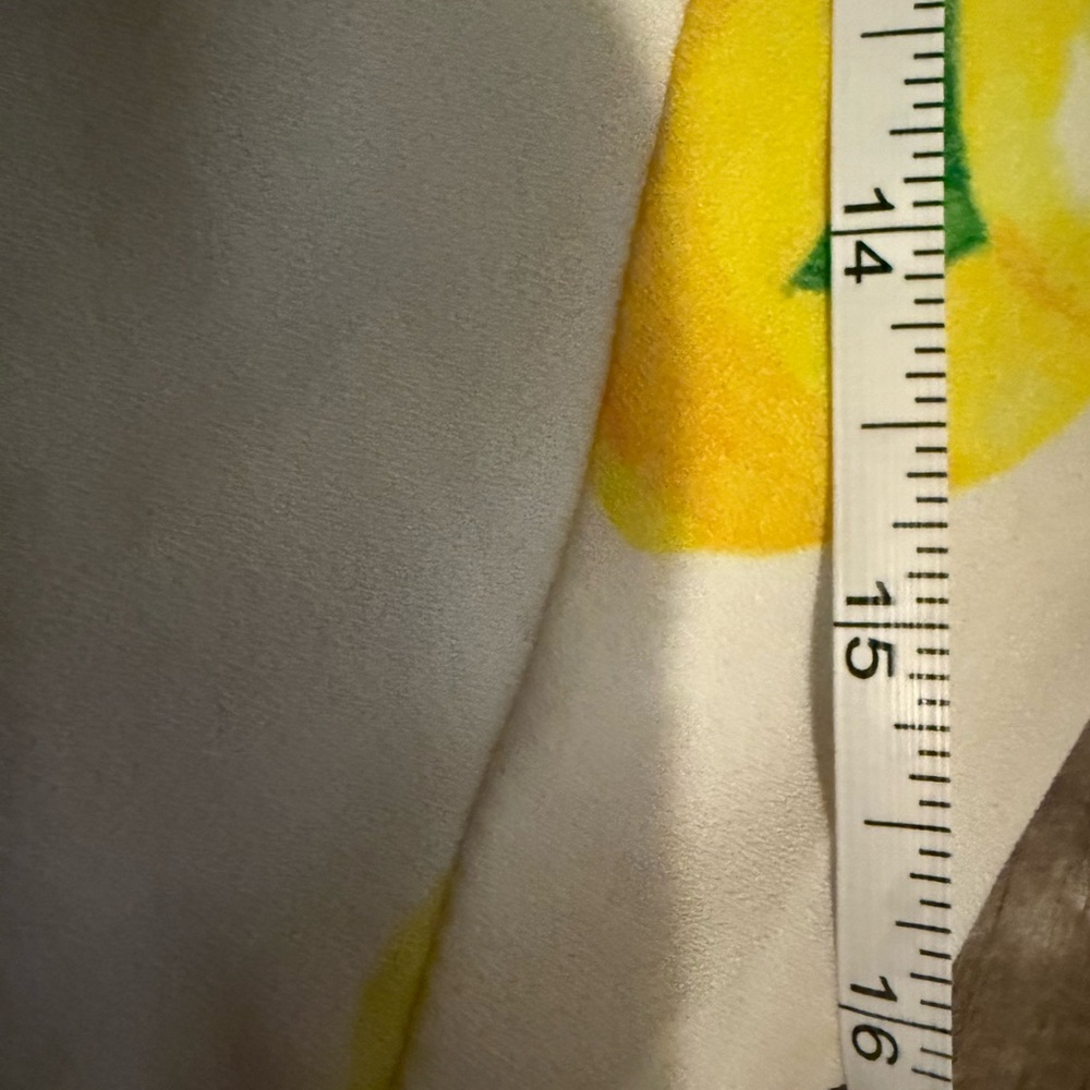 White and Yellow Ruffled Crop Tank Top GUC - Picture 5 of 6